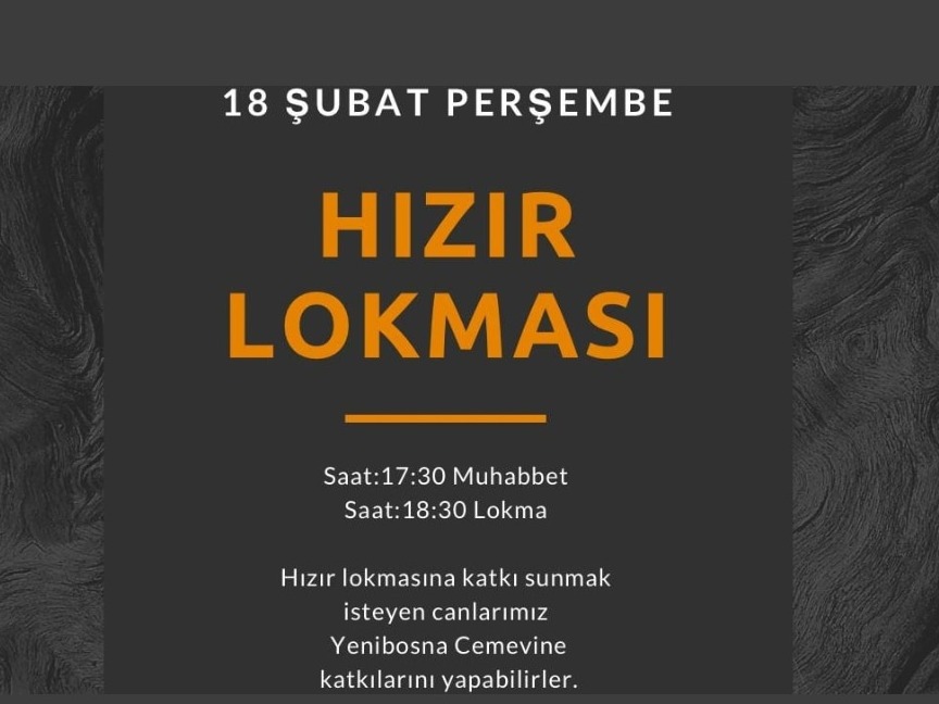 HIZIR CEMİ VE LOKMASI