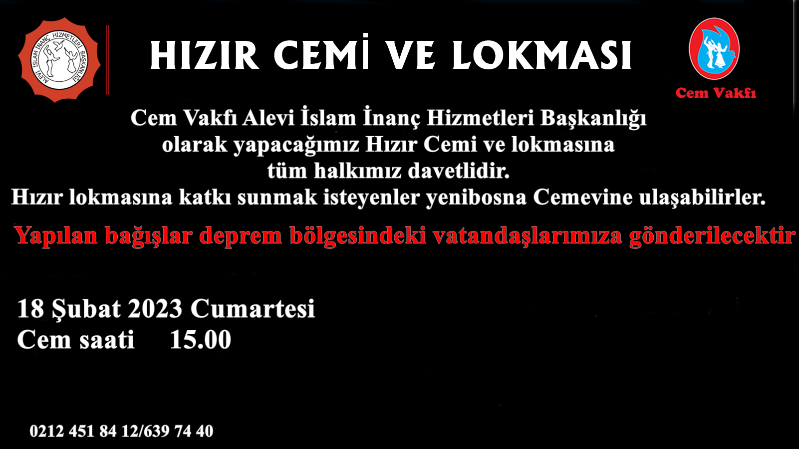 HIZIR CEMİ VE LOKMASI