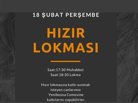 HIZIR CEMİ VE LOKMASI