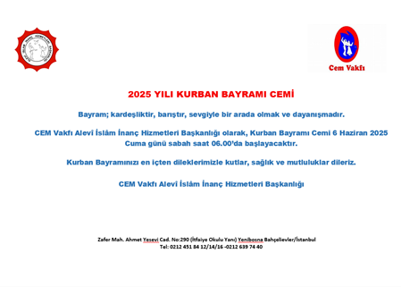 KURBAN BAYRAMI CEM SOHBETİ